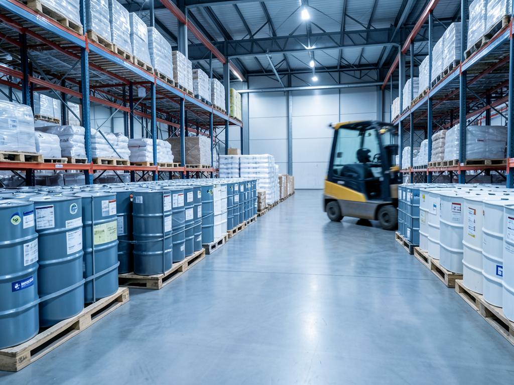 Consolidated raw material stock in a Distex partner warehouse