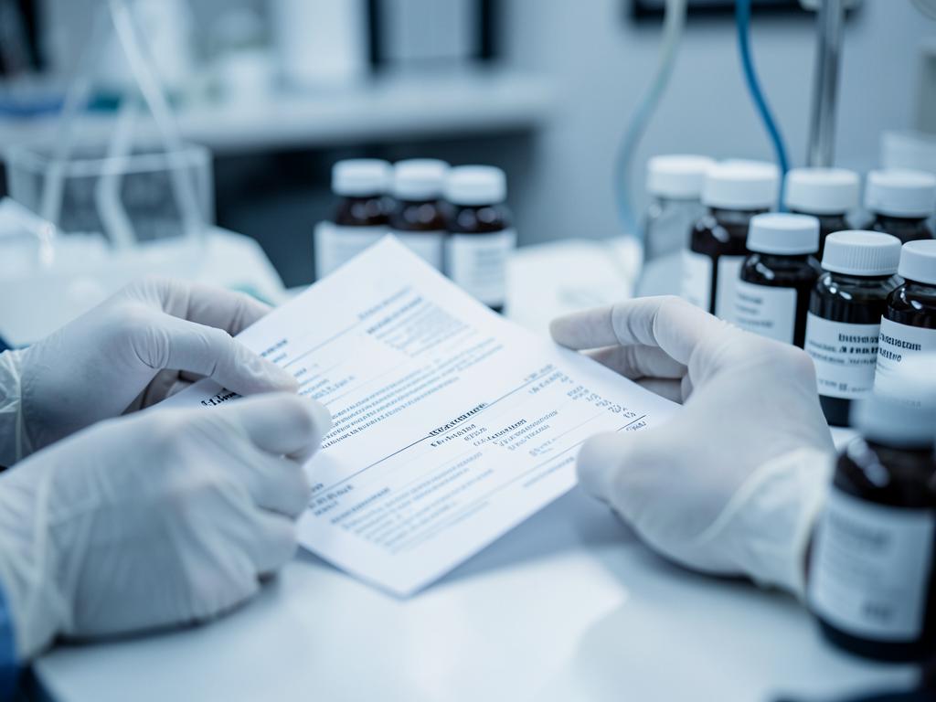 Quality documentation reviewed alongside batch samples in a laboratory